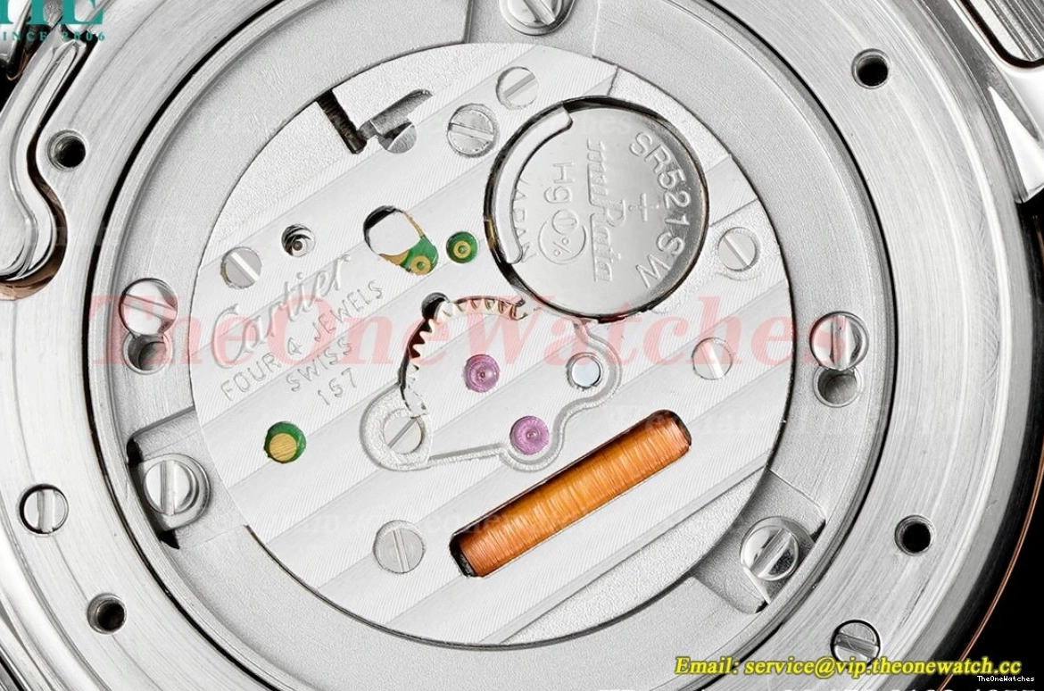 Cartier 30mm AF Dial Ladies Quartz De RG LE White Black Pasha 0303